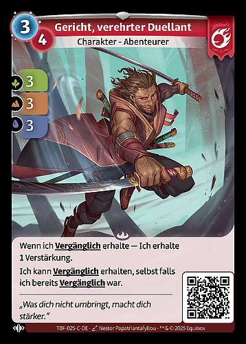Gericht, verehrter Duellant
