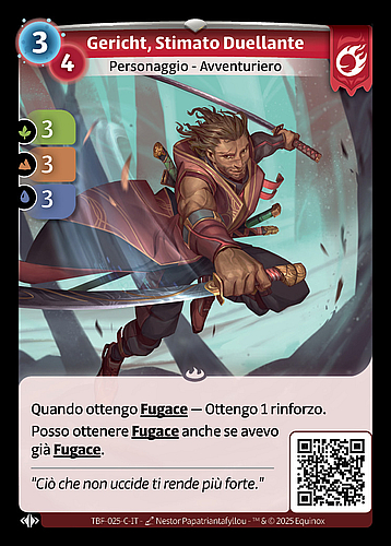Gericht, Stimato Duellante