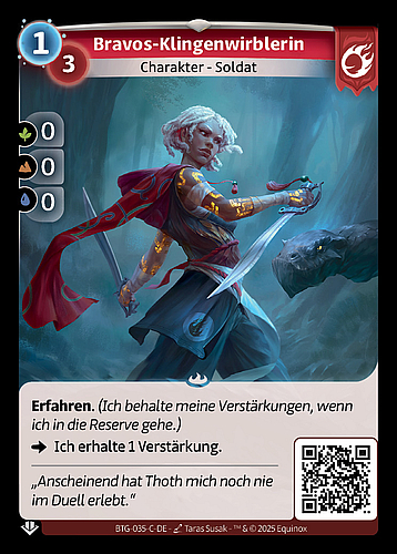 Bravos-Klingenwirblerin