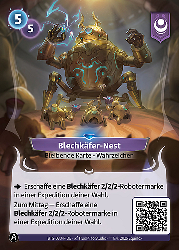 Blechkäfer-Nest