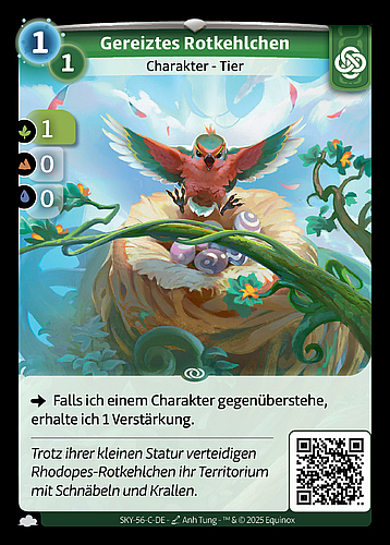 Gereiztes Rotkehlchen