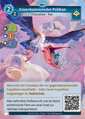 Zuvorkommender Pelikan