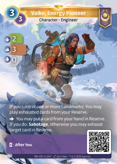 Vaike, Energy Pioneer