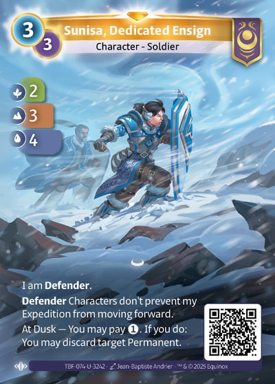 Sunisa, Dedicated Ensign