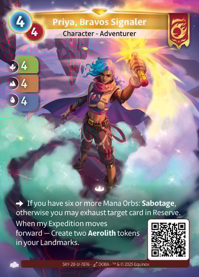 Priya, Bravos Signaler