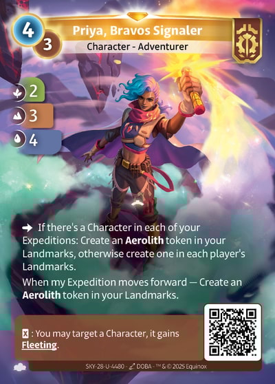 Priya, Bravos Signaler